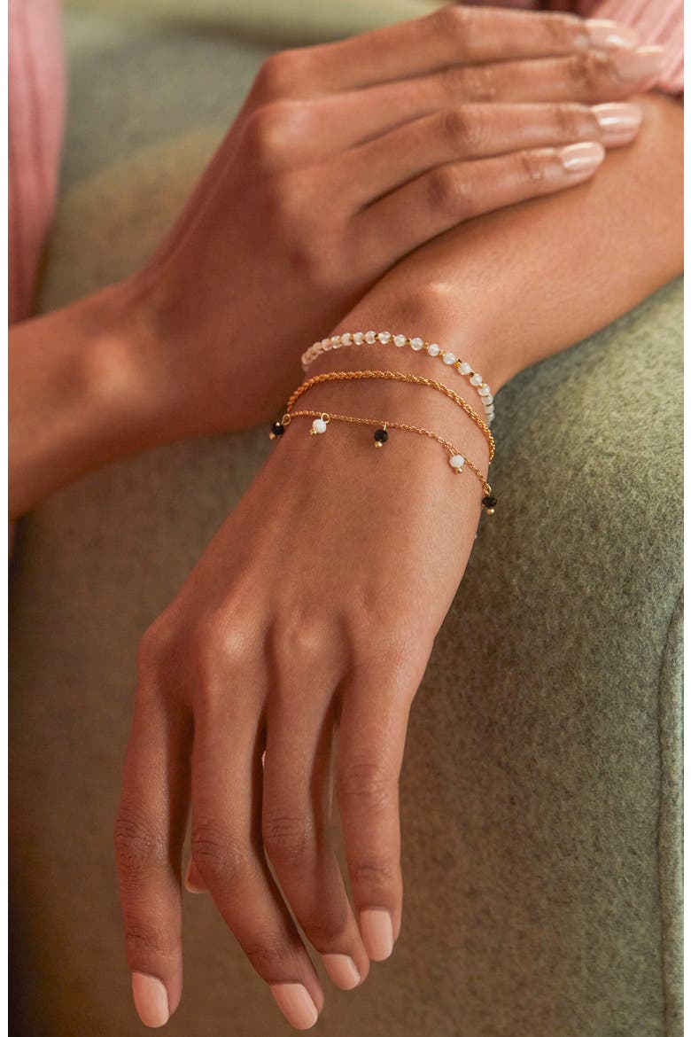 Crystal Double Strand Bracelet, Alternate, color, GOLD