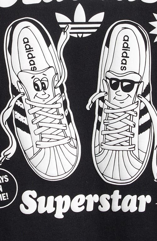 Adidas Originals Kids' Superstar Grx Graphic T-shirt In Black