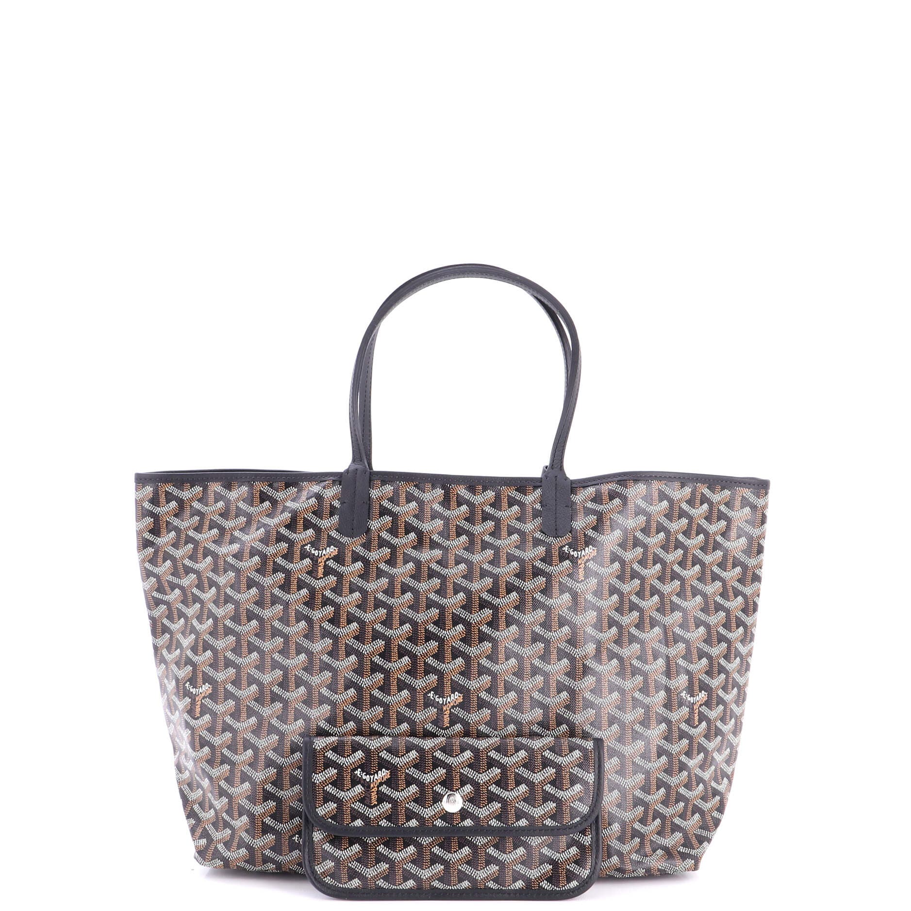 Pre-Owned Goyard Saint Louis Tote Coated Canvas PM, Alternate, color, Black