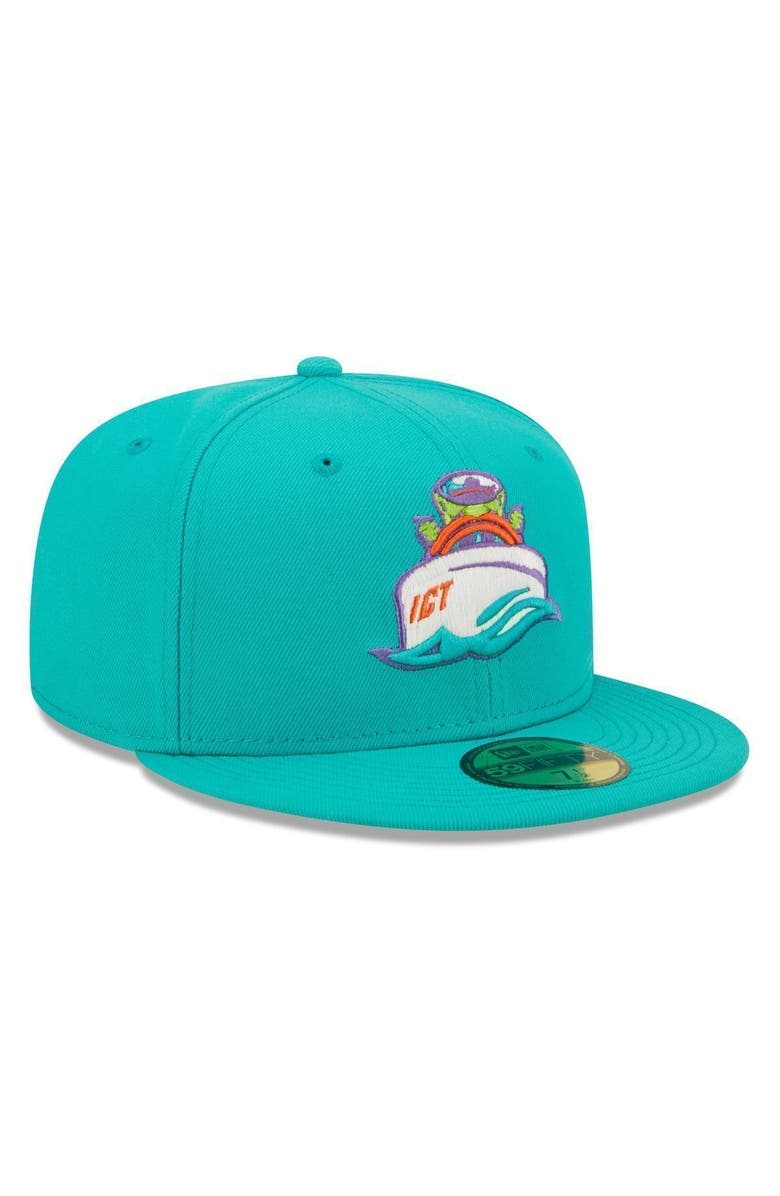 New Era Men's New Era Turquoise Wichita Wind Surge Theme Night 59FIFTY Fitted Hat, Alternate, color, Turquoise