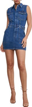 Good American Fit for Success Sleeveless Denim Minidress