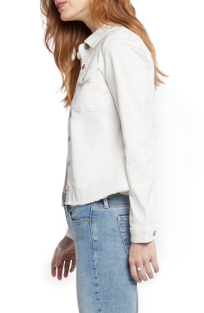 NYDJ Fray Hem Denim Jacket, Alternate, color,