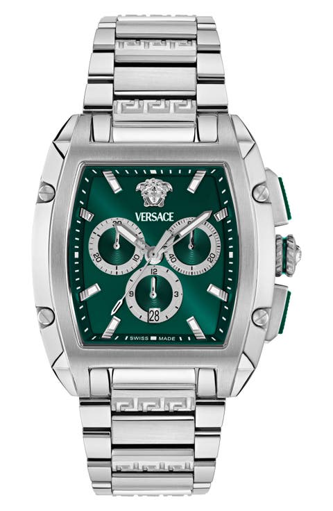Dominus Chronograph Tonneau Bracelet Watch, 42mm x 49.5mm
