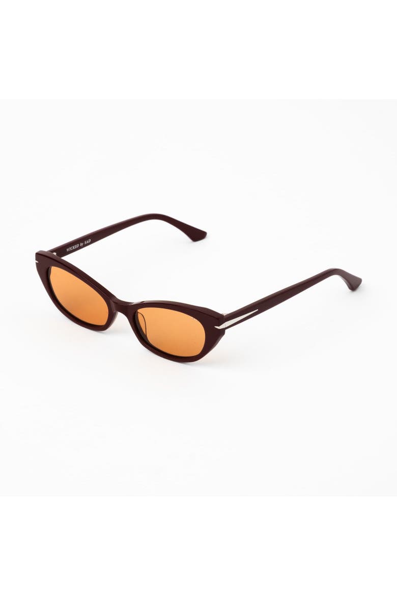 Wicked Sunglasses, Alternate, color, Burgundy - Tinted Bronze