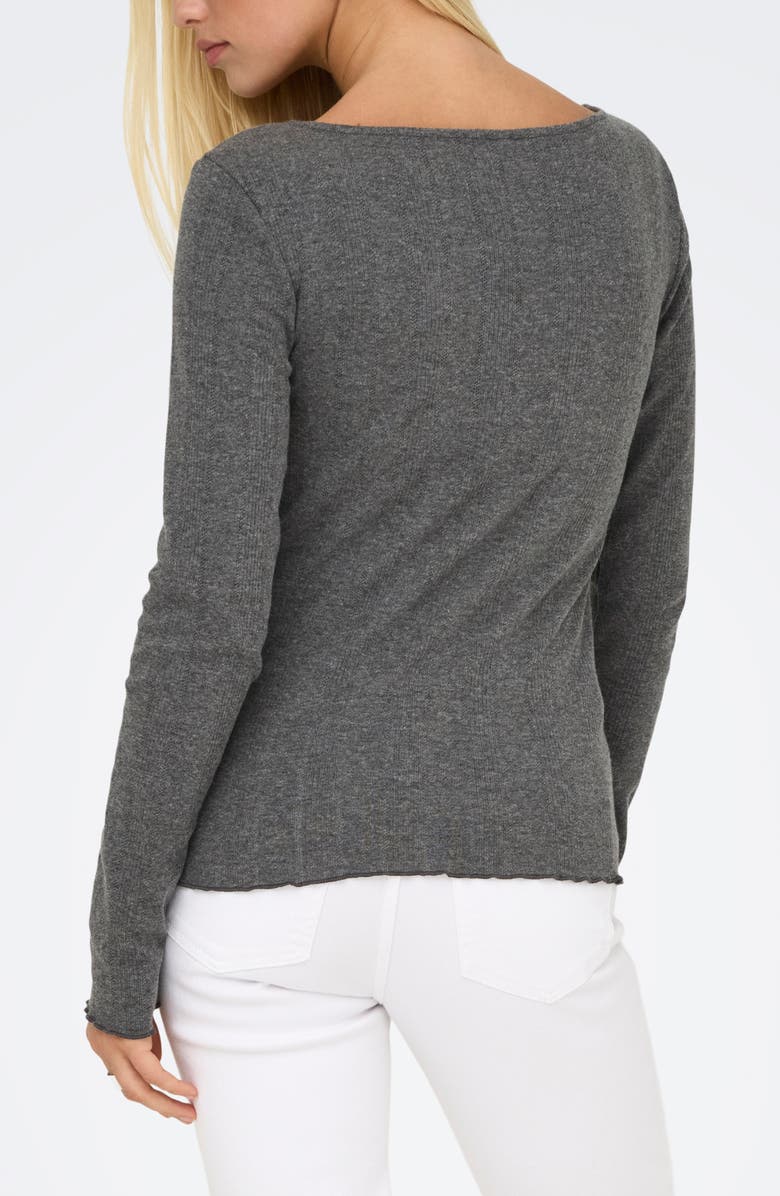 Only Tenna Long Sleeve Cardigan, Alternate, color, Dark Grey Melange