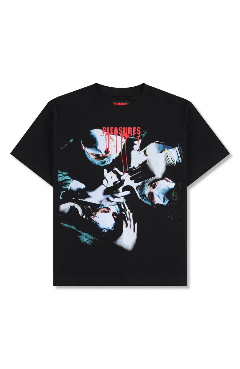 PLEASURES Autopsy Heavyweight Graphic T-Shirt, Alternate, color, Black