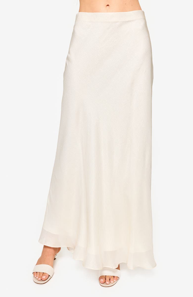 CAMI NYC Jayna Metallic Maxi Skirt, Main, color, Cream