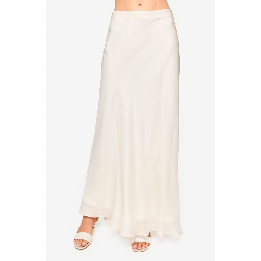 Cami Nyc Jayna Metallic Maxi Skirt In Cream