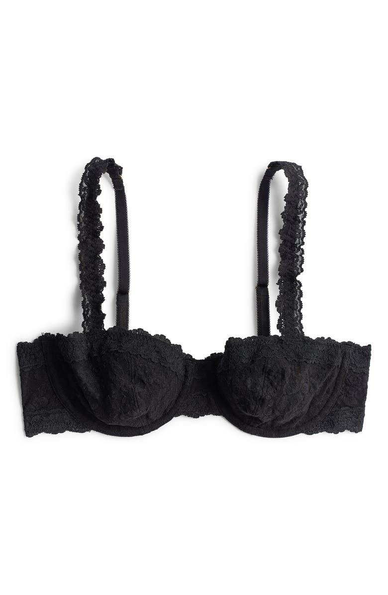 Hanky Panky Signature Lace Underwire Balconette Bra, Alternate, color, Black