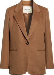 Lafayette 148 New York Camel Hair Single Button Jacket