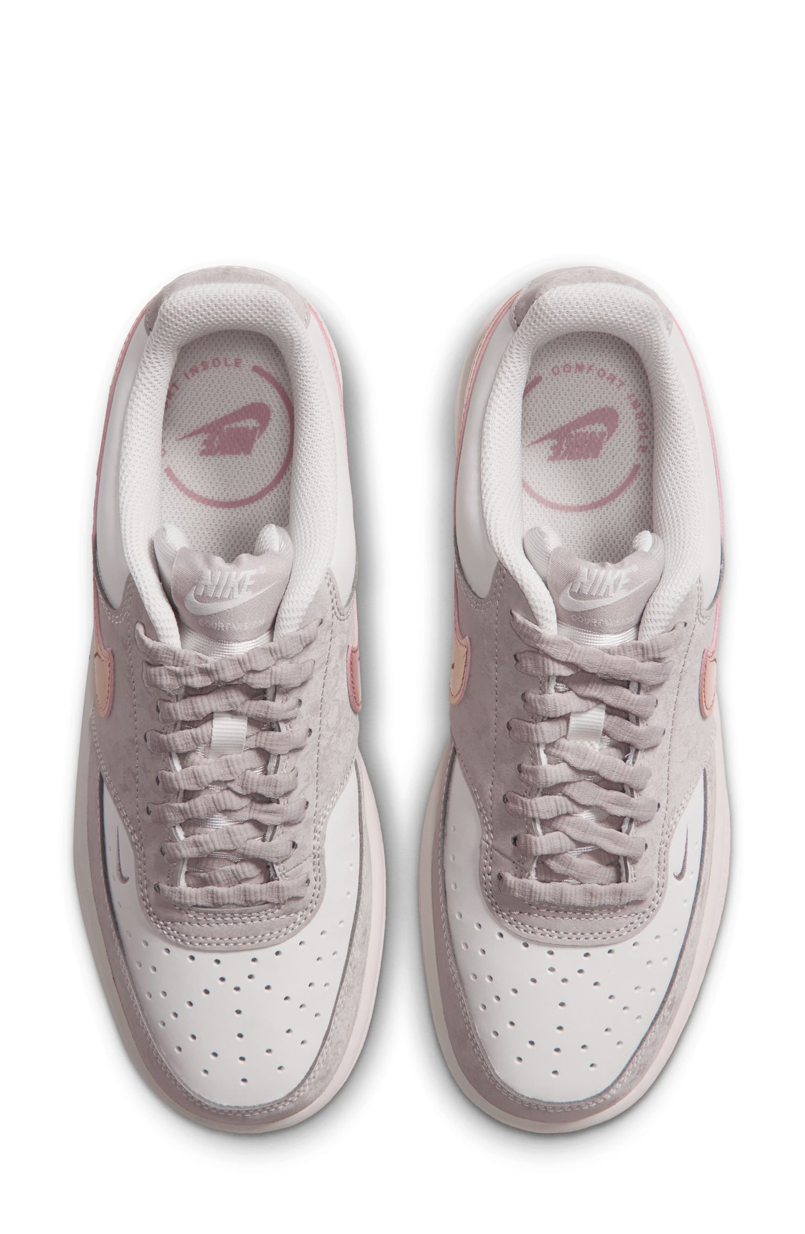 Court Vision Low LX Sneaker, Alternate, color, MOON PARTICLE/ DESERT BERRY