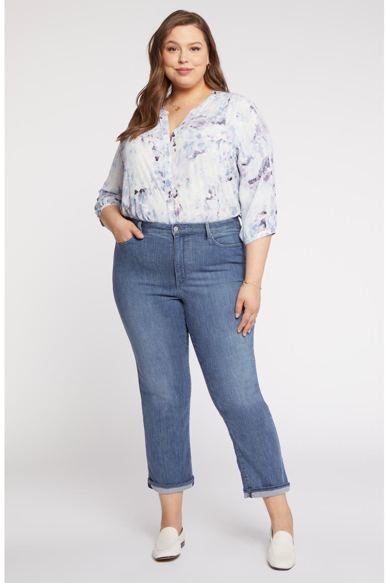 Relaxed Straight Leg Cuff Jeans, Alternate, color, CLEAN HORIZON