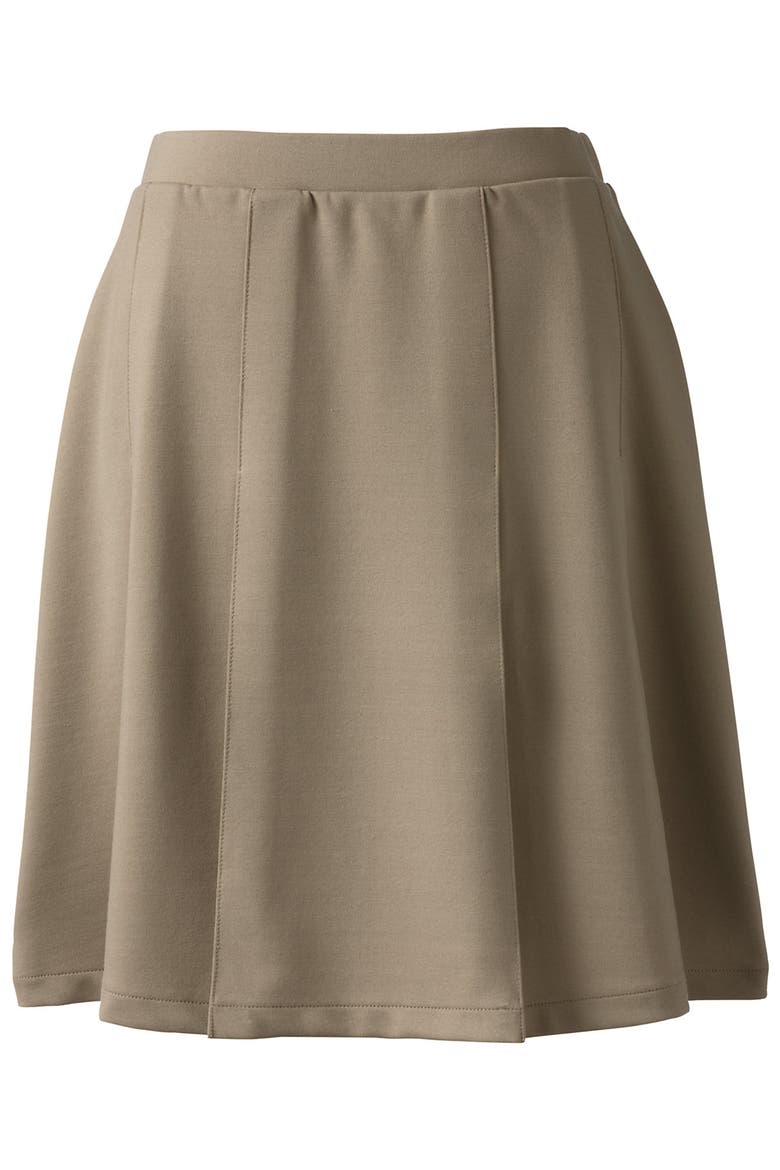 School Uniform  Ponte Pleat Skirt, Alternate, color, Khaki