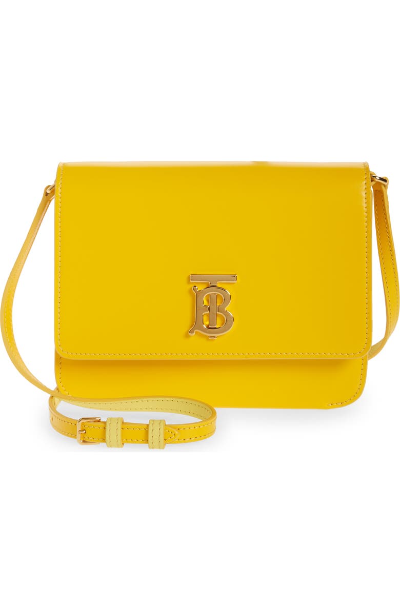 Burberry Mini TB Monogram Leather Crossbody Bag, Main, color,