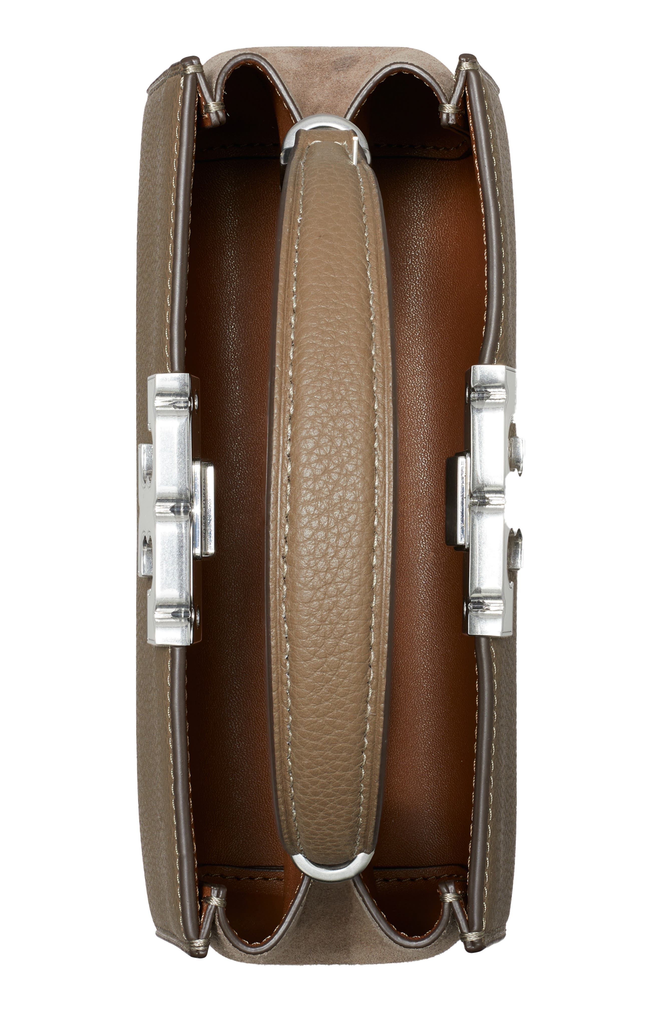 Tory Burch Mini Eleanor Pebble Leather Satchel, Alternate, color, 