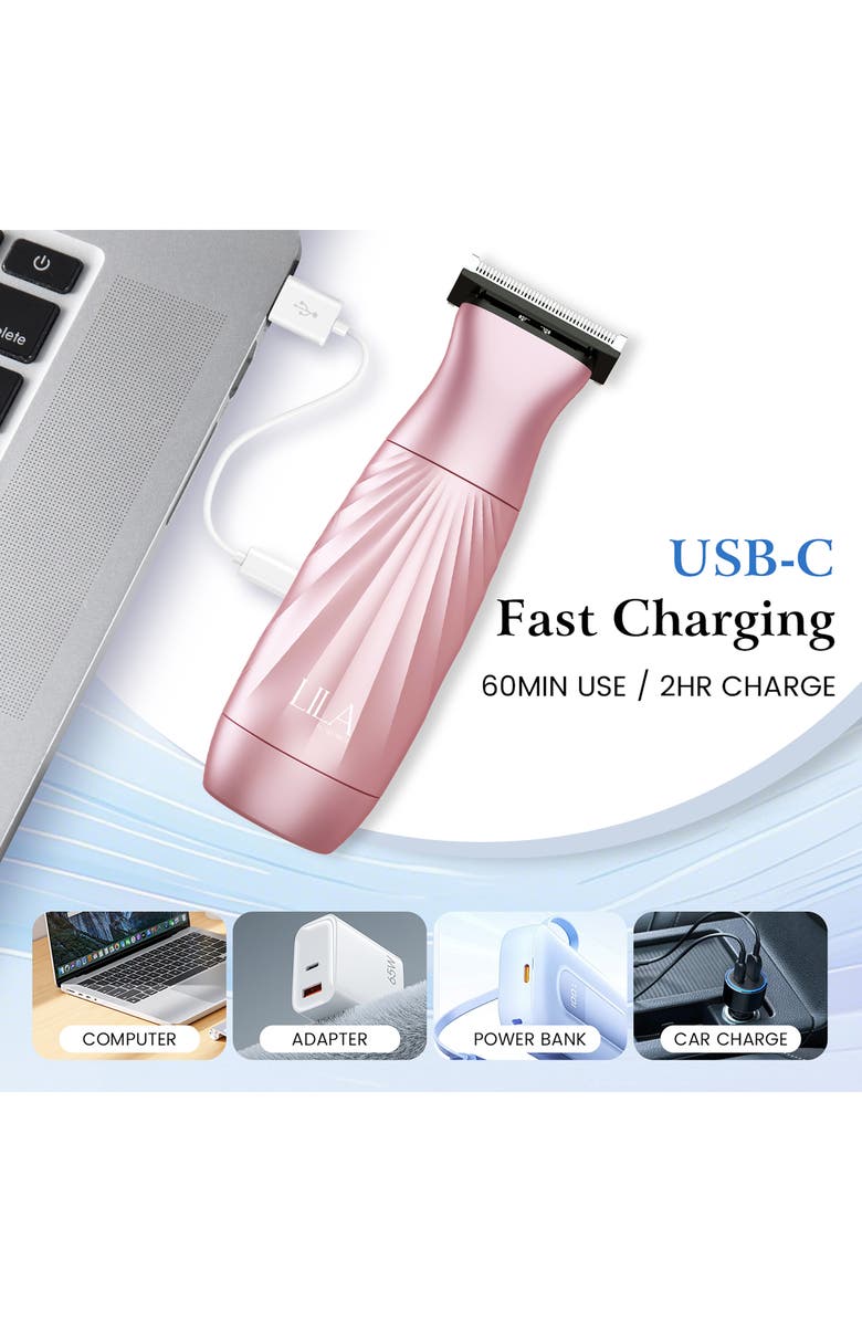 LILA BY AKUNBEM Pearl P1 Pro 2-in-1 Bikini Trimmer & Shaver, Alternate, color, 