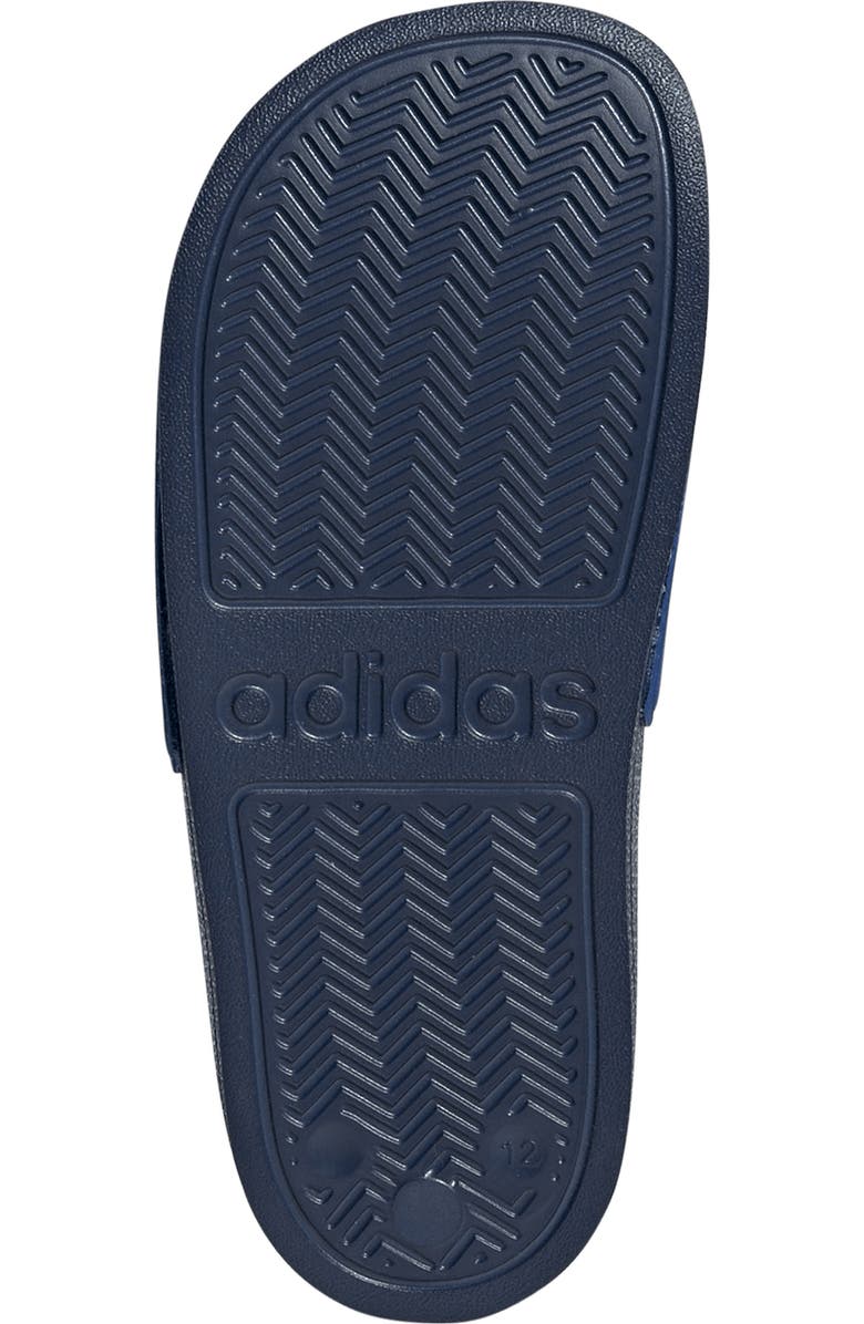 adidas Kids' Adilette Slide Sandal, Alternate, color, Dark Blue/ White/ Royal Blue