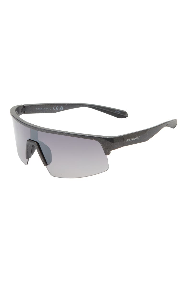 Half Rim Sport Shield Sunglasses, Alternate, color, MATTE BLACK