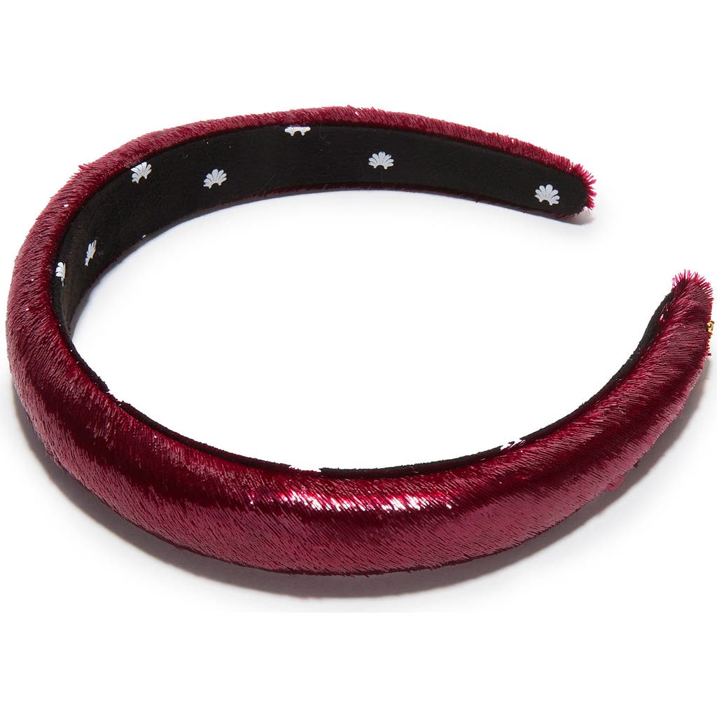 Lele Sadoughi Charlotte Liquid Velvet Headband In Red