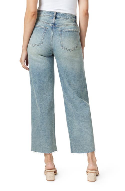Shop Habitual Front Yoke High Waist Raw Hem Wide Leg Jeans In Sky