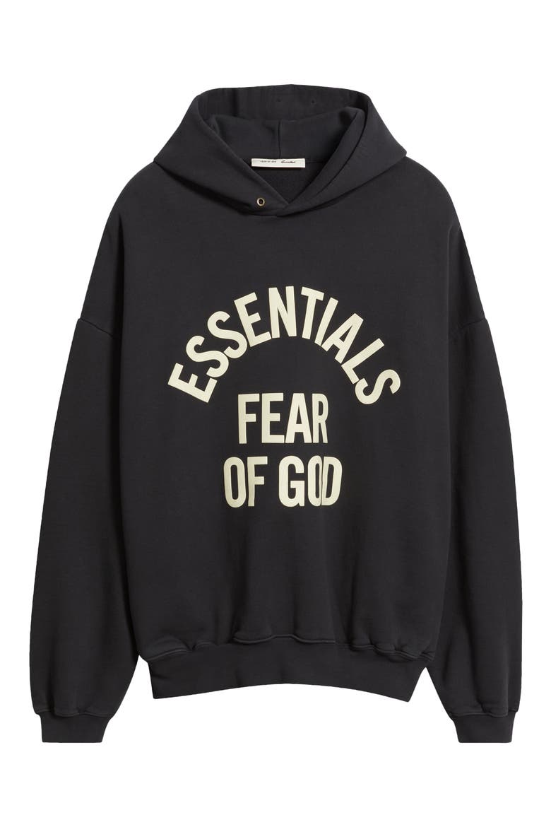 Campus '90s Fleece Logo Graphic Hoodie, Alternate, color, FADED BLACK