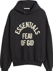 Fear of God Essentials Campus '90s Fleece Logo Graphic Hoodie