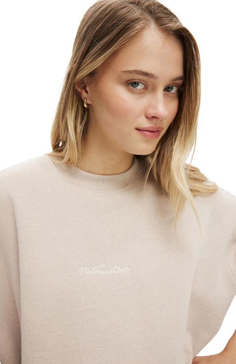 Women's Active Plush Graphic Crew Sweatshirt