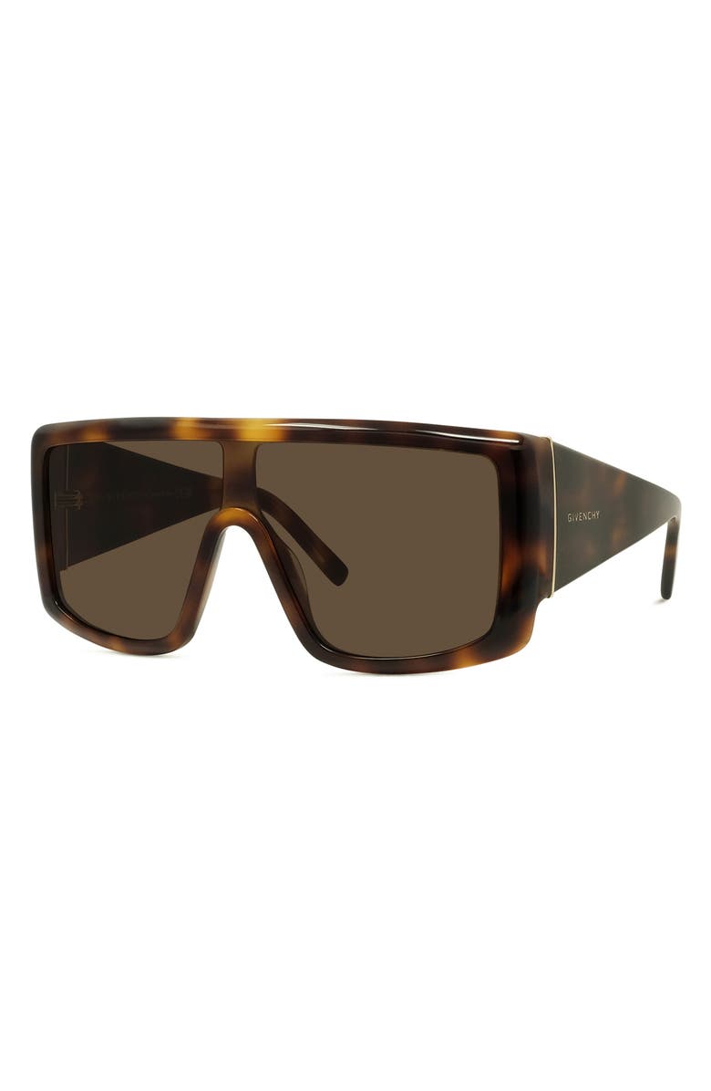 Givenchy Rectangular Flat Top Sunglasses, Alternate, color, Blonde Havana / Brown