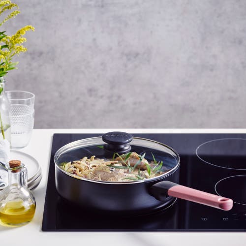 Brabantia Tasty+ 9.5" Sauté Pan With Lid, Nonstick Ceramic Coating In Black