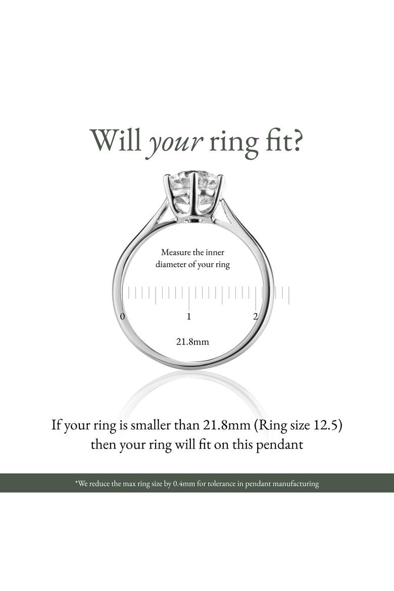 Original Bezel Ring Holder Necklace, Stainless Steel Wedding & Engagement, Gender Inclusive, Alternate, color, RoseGold
