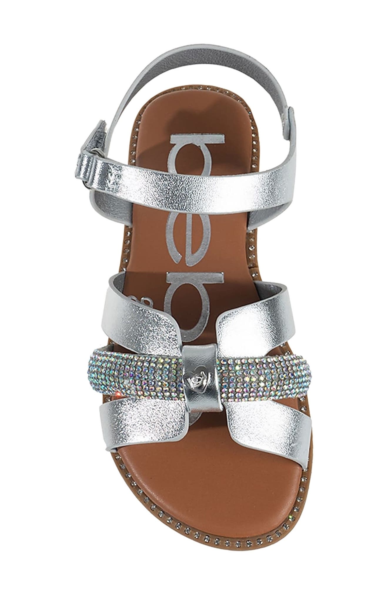 bebe Kids' Metallic Sandal, Alternate, color, 