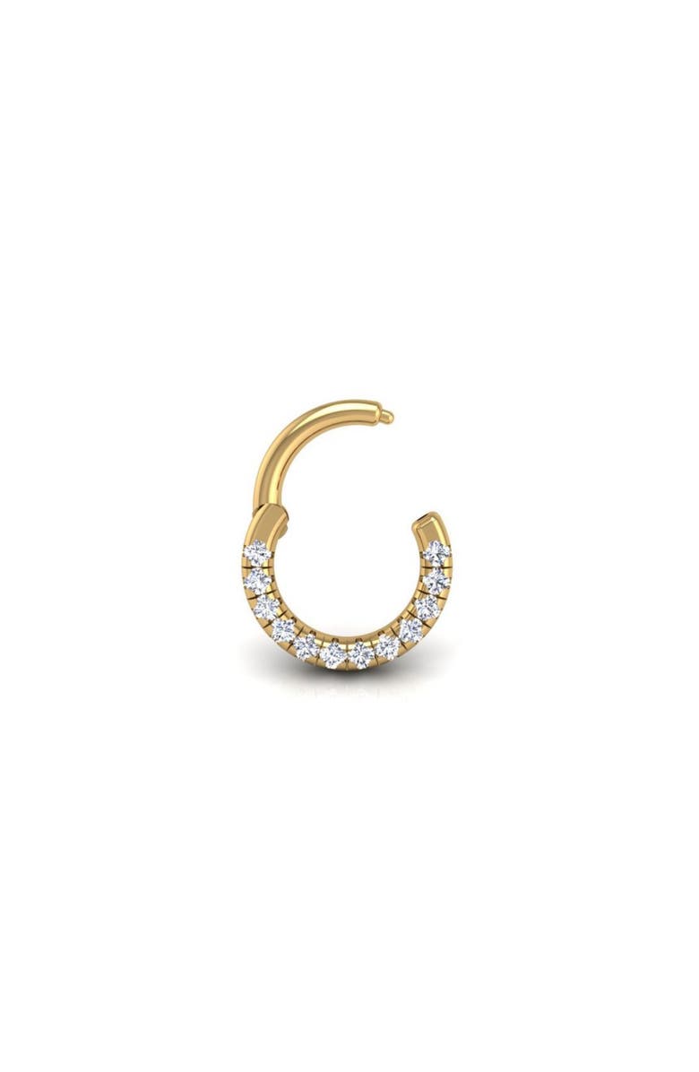 Seed2Stone Pavé-All-Day Flat Hoop, Alternate, color, Yellow Gold