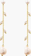 Kellery Baroque Pearl Waterfall Tassel Earrings