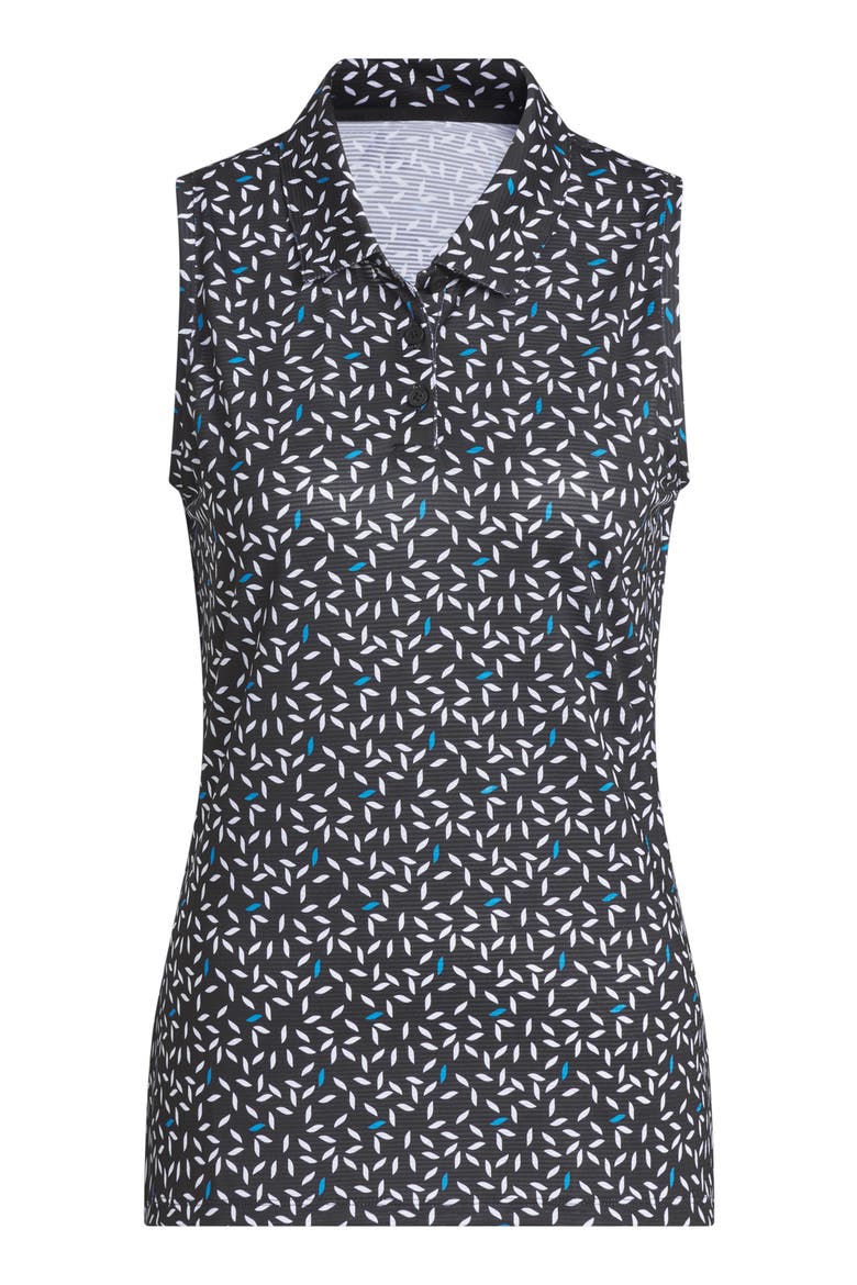 Ultimate All Over Print Sleeveless Polo, Alternate, color, BLACK