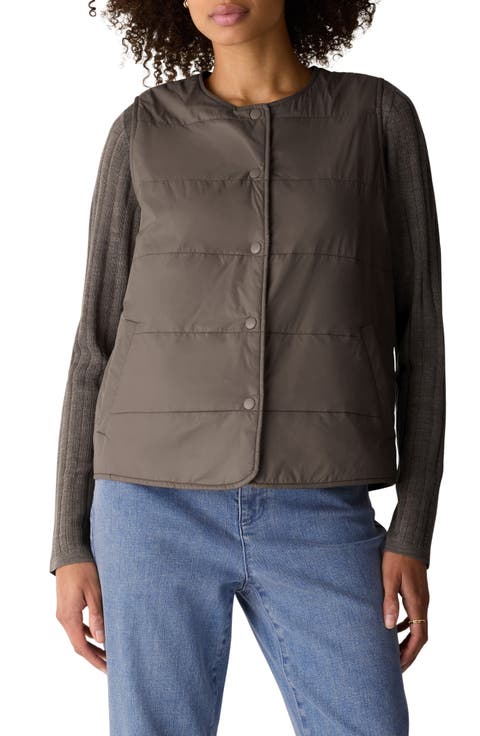 Round Neck Quilted Vest