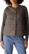 Eileen Fisher Round Neck Quilted Vest
