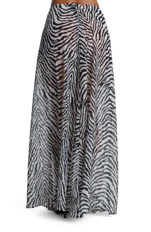 Naked Wardrobe Chiffon A-line Maxi Skirt In Multi