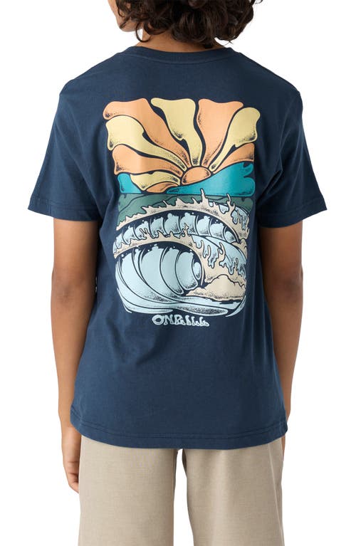 O'neill Kids' One Night New Dreams Cotton Graphic T-shirt In New Navy