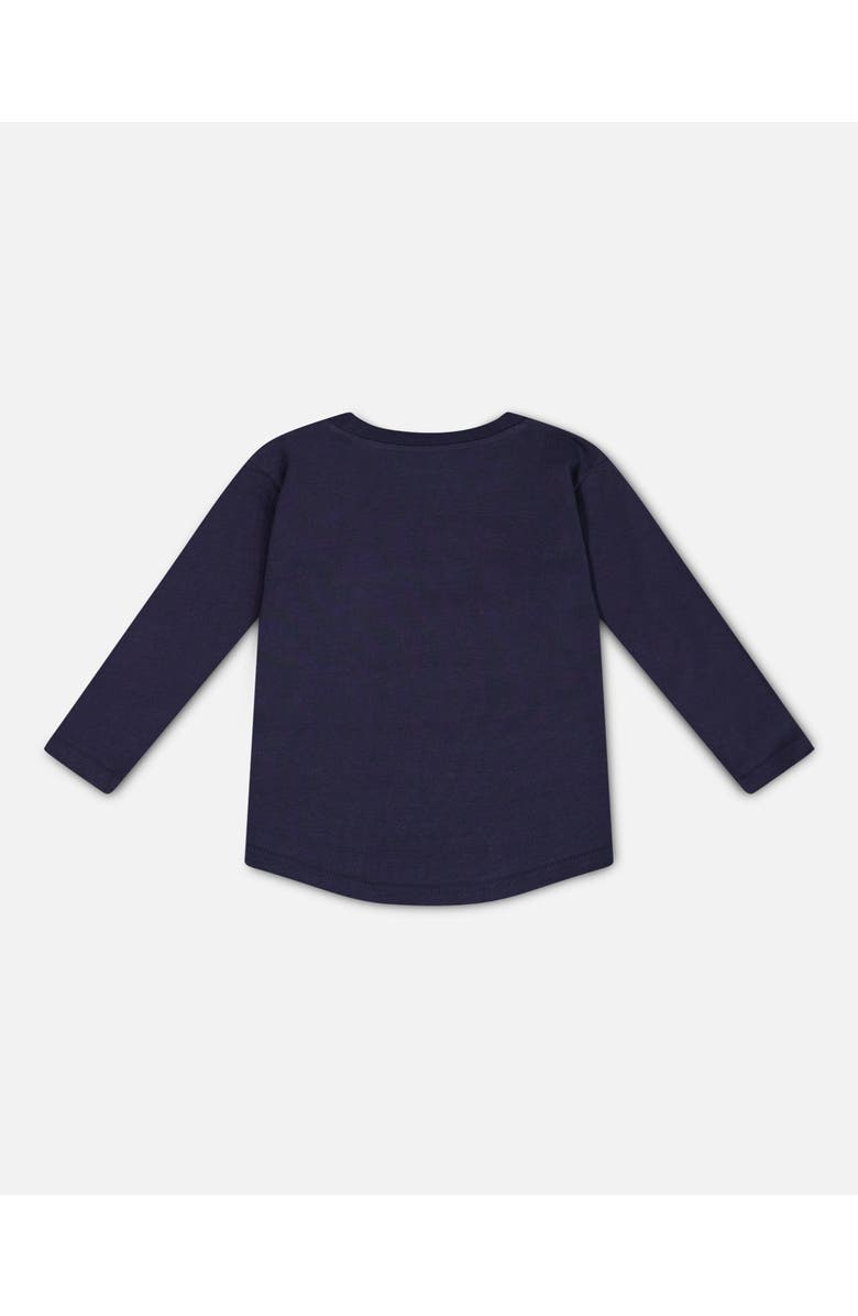 Deux par Deux Little Boy's Long Sleeve T-Shirt With Print Navy, Alternate, color, Peacoat