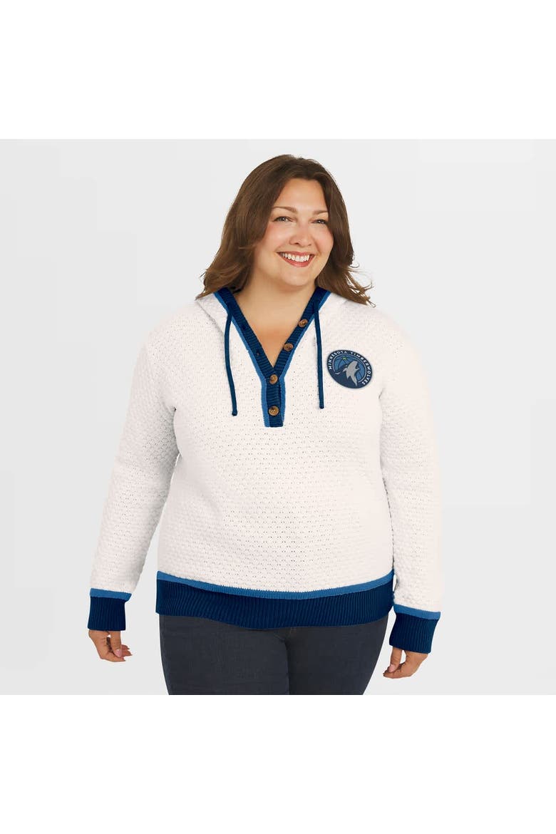 Women's WEAR by Erin Andrews Cream Minnesota Timberwolves Plus Size Hoodie Sweater, Alternate, color, Cream
