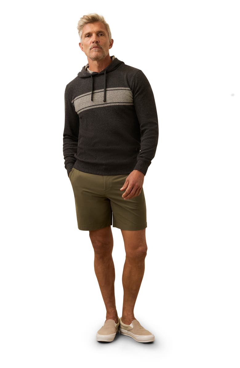 Faherty Legend Sweater Hoodie, Alternate, color, Charcoal Heather Surf Stripe