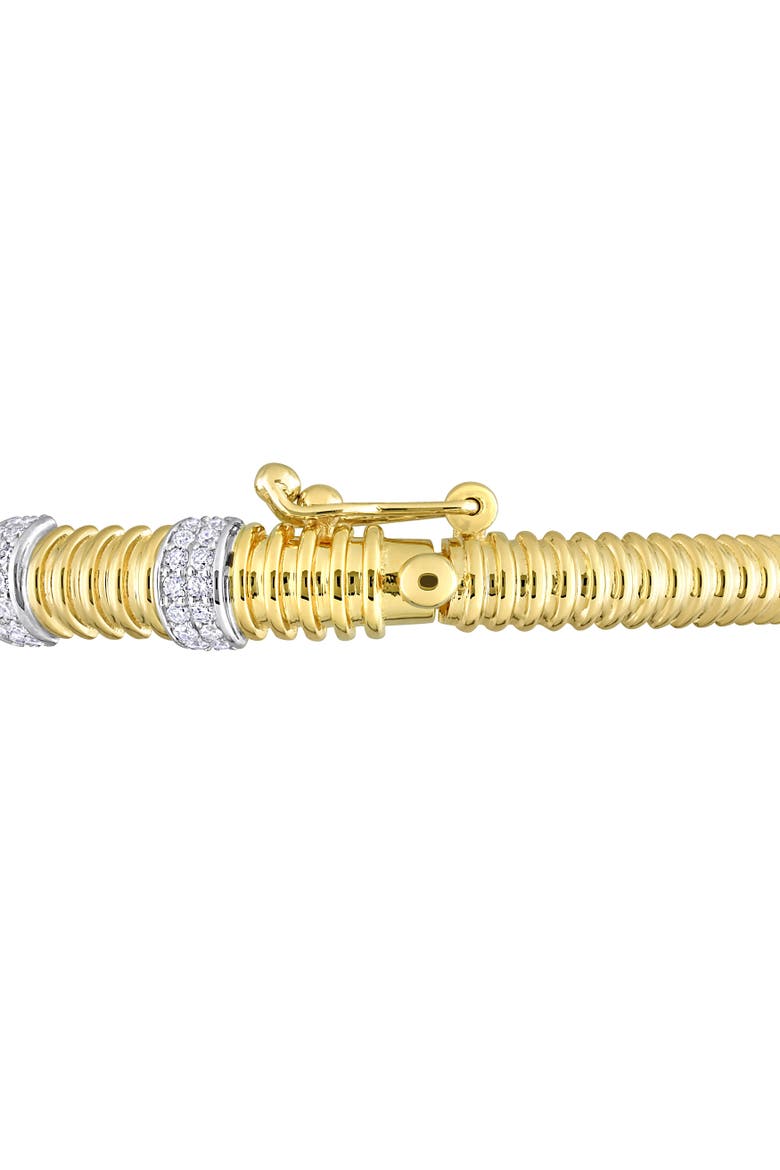 Diamond Station Bangle Bracelet 14k, Alternate, color, 14k Gold