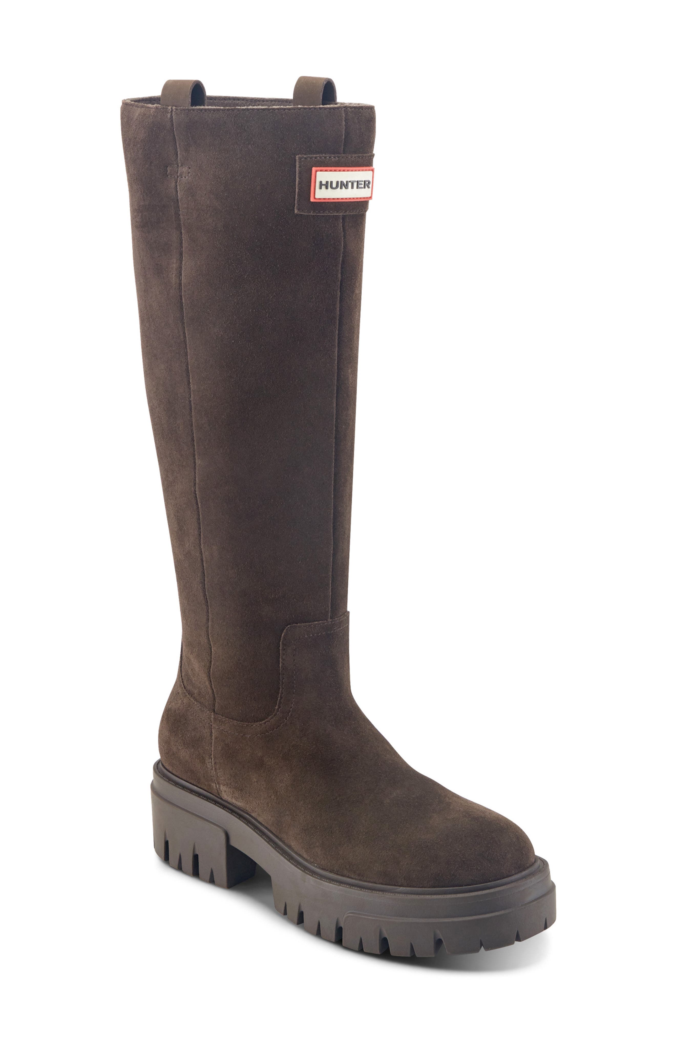 Giania Water Resistant Leather Knee High Boot, Main, color, MODICA