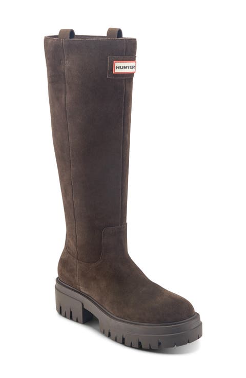 Giania Water Resistant Leather Knee High Boot