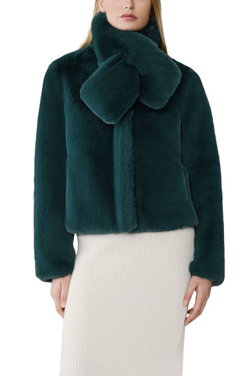 Kendell Scarf Faux Fur Jacket
