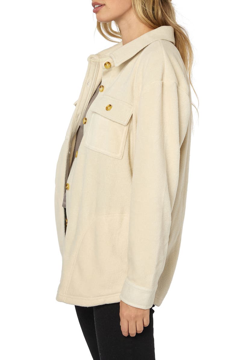 O'Neill Collins Solid Fleece Shirt Jacket, Alternate, color, 