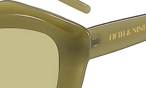 Fifth & Ninth Sloane 54mm Polarized Cat Eye Sunglasses In Green