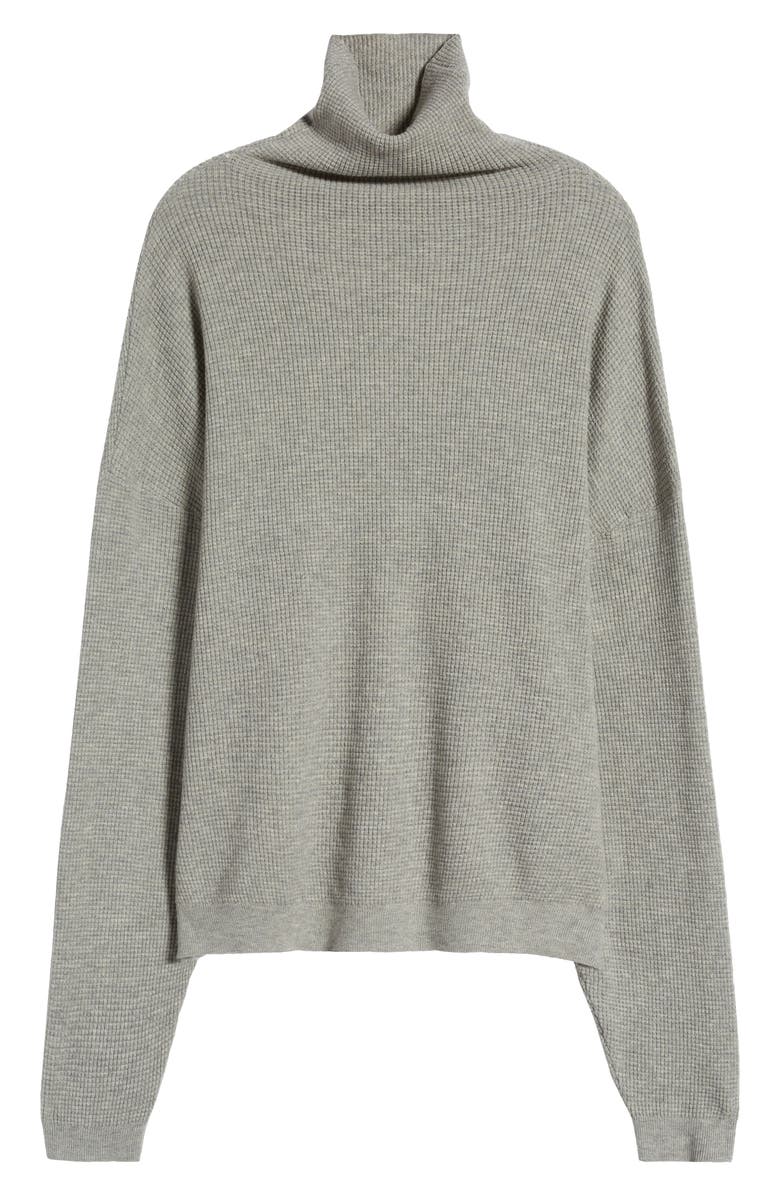 Fear of God Essentials Gender Inclusive Waffle Knit Turtleneck Sweater, Alternate, color,