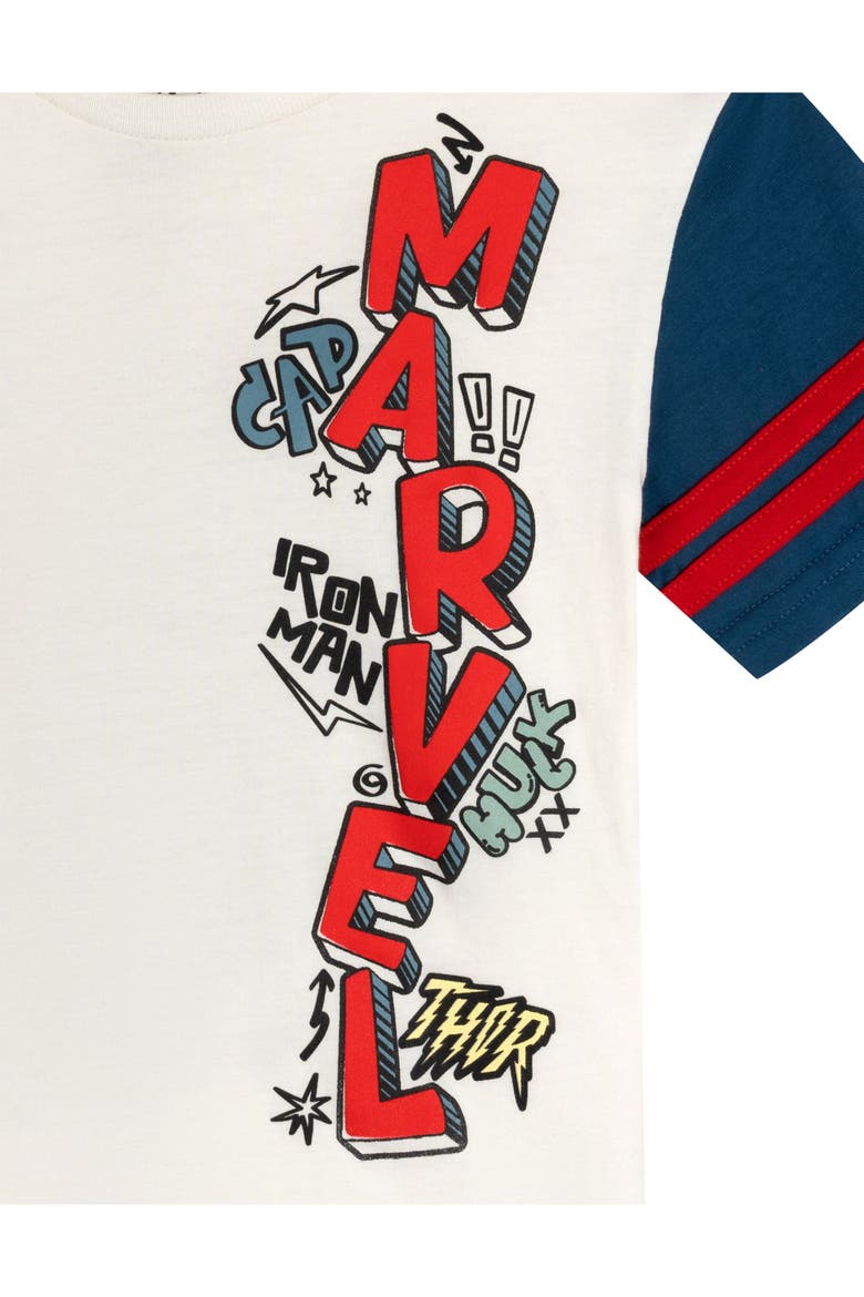 Avengers 2-Piece T-Shirt and Shorts Set, Alternate, color, Avengers Ivory Blue