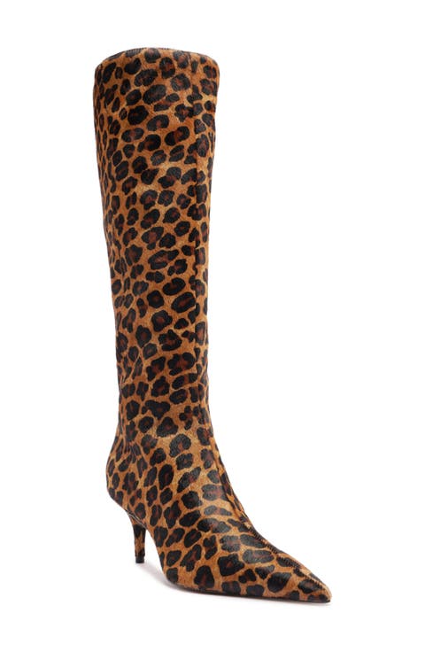 Sasha Pointed Toe Knee High Boot (Women) (Narrow Calf)
